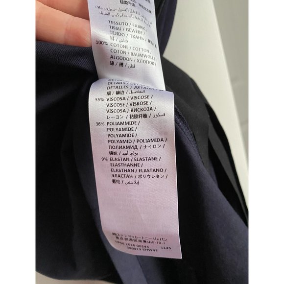 Stella McCartney Navy/Black Star Fringe Tee Shirt, size 42 (fits like a size 4) - Picture 9 of 10